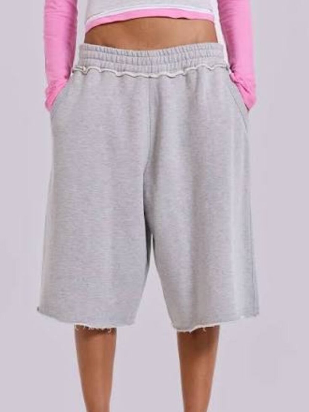 OYOANGLE Gray Heather Bermuda Sweat Shorts NWT M